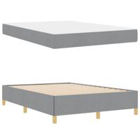 Boxspring bed Lichtgrijs en Wit en Lichtgrijs 160 x 200 cm Stof - thumbnail