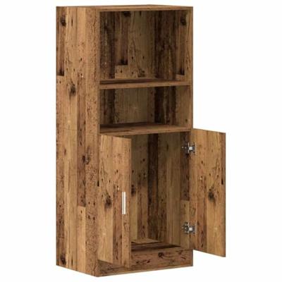 Keukenkast 57x41,5x131,5 cm bewerkt hout oud houtkleurig