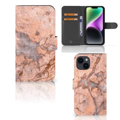 iPhone 15 | Bookcase | Marmer Oranje