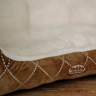 Nobby Comfort bed Ceno beige/bruin L x B x H: 65 x 57 x 22 cm