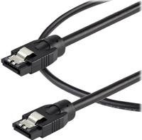 StarTech.com 24 inch (60cm) ronde SATA-kabel - vergrendelende connectoren - 6 Gbs SATA datakabel - SATA harde schijf voedingskabel - zwart (SATRD60CM) - thumbnail