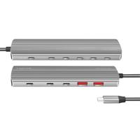LogiLink UA0415 USB 3.2 Gen 2-hub 10 poorten Met aluminium behuizing, Met snellaadpoort Space grijs - thumbnail