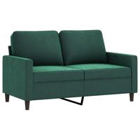 4-delige Loungeset met kussens fluweel donkergroen - thumbnail