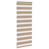 VidaXL Zebra blind zandbruin 65x100 cm stofbreedte 60,9 cm polyester - thumbnail