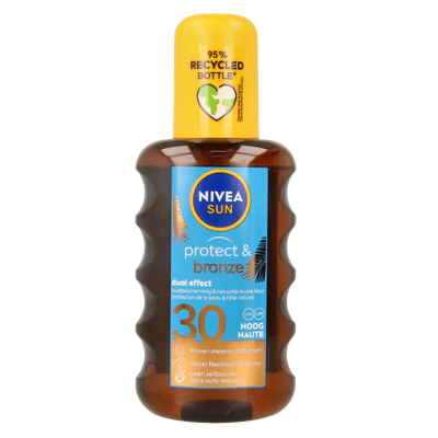 Nivea Sun protect & bronze olie spray SPF30 200 Milliliter Nivea Sun protect & bronze olie spray SPF30 200 Milliliter