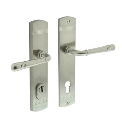 Achterdeurbeslag Emily kruk/kruk profielcilindergat 92mm met kerntrekbeveiliging nikkel mat Achterdeurbeslag Emily kruk/kruk profielcilindergat 92mm met kerntrekbeveiliging nikkel mat