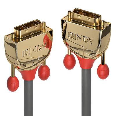 Lindy 36215 10m DVI-D DVI-D Goud, Grijs DVI kabel