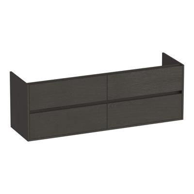 Brauer Adore - Onderkast - 160 cm - met 4 Softclose Lades Greeploos en 2 Sifon Uitsparingen - Timber Anthracite