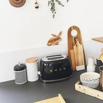 Smeg TSF01BLEU 50's style broodrooster 2X2 geschikt voor twee sneetjes brood, Zwart