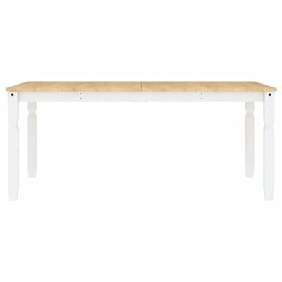 Eettafel Corona 180x90x75 cm massief grenenhout wit