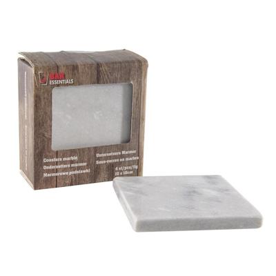 Overige Merken Onderzetter marmer set van 4 10x10cm | 4 stuks