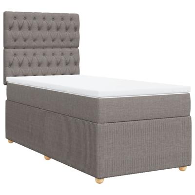Boxspring met matras stof taupe 120x200 cm