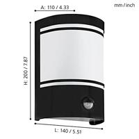 Eglo Zwarte muurlampCerno - 99567 - thumbnail
