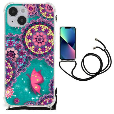 iPhone 14 Plus Back Cover Cirkels en Vlinders iPhone 14 Plus Back Cover Cirkels en Vlinders