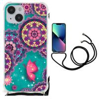 iPhone 14 Plus Back Cover Cirkels en Vlinders - thumbnail