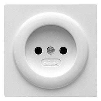 Gira wandcontactdoos 1-voudig zonder randaarde zuiverwit