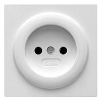 Gira wandcontactdoos 1-voudig zonder randaarde zuiverwit - thumbnail