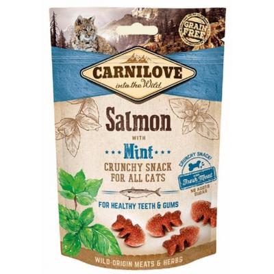 CARNILOVE CRUNCHY SNACK ZALM / MUNT