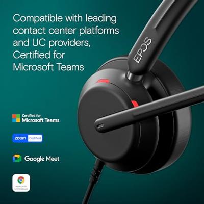 EPOS IMPACT 760T On Ear headset Kabel Stereo Zwart Telefoon