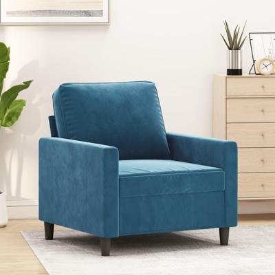 Fauteuil 60 cm fluweel blauw Fauteuil 60 cm fluweel blauw
