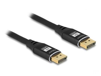 Delock 80622 DisplayPort-kabel DisplayPort Aansluitkabel DisplayPort-stekker 3 m Zwart 8K UHD, Vergulde steekcontacten, Afgeschermd (drievoudig)