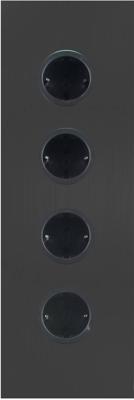 Caressi Contactdoos 11,5x36x5,9 cm Zwart