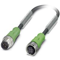 Phoenix Contact 1546644 Sensor/actuator connector, geassembleerd M12 Aantal polen (sensoren): 4 Stekker, recht, Bus, recht 2.00 m 1 stuk(s) - thumbnail