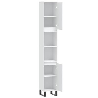 Badkamerkast 30x30x190 cm bewerkt hout wit Badkamerkast 30x30x190 cm bewerkt hout wit