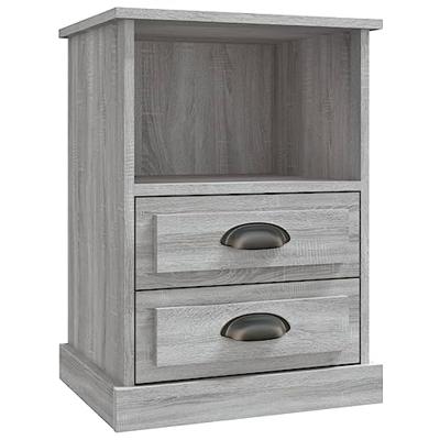 Nachtkastjes 2 st 43x36x60 cm grijs sonoma eikenkleurig