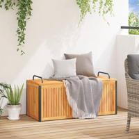 Kussenbox 110x45x42/53 cm massief acaciahout en staal - thumbnail