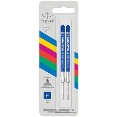 Parker Eco vulling voor balpen, fijn, blauw, blister van 2 stuks