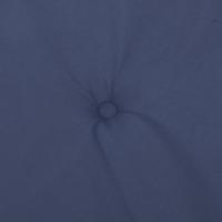 VidaXL Stoelkussens 4 st lage rug stof marineblauw - thumbnail