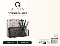 QUVIO Bureau organizer mesh - Zwart - thumbnail