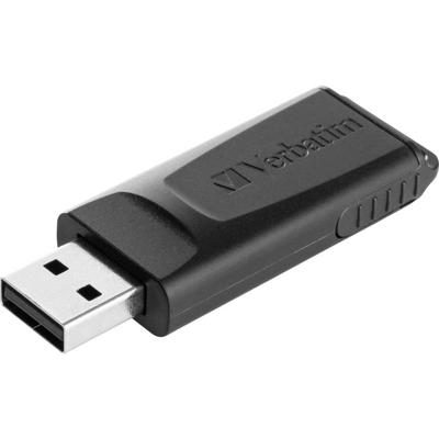 Verbatim Slider USB-stick 64 GB Zwart 98698 USB-A 2.0 Verbatim Slider USB-stick 64 GB Zwart 98698 USB-A 2.0