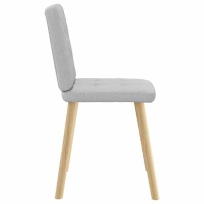 Eetkamerstoelen 2 st stof wolk grijs
