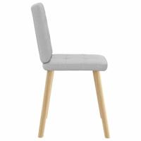 Eetkamerstoelen 2 st stof wolk grijs - thumbnail