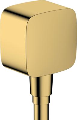 Hansgrohe FixFit muuraansluitbocht met terugslagklep, Polished Gold Optic