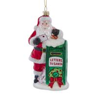 Noble Gems Santa glas h15 cm Ornament kerstbal Kurt S. Adler - Kurt s adler - thumbnail
