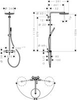 Hansgrohe Pulsify S Puro Showerpipe 260 1jet met thermostaat, mat zwart - thumbnail