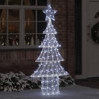 VidaXL Kerstboom met 240 led koudwit 180 cm acryl - thumbnail