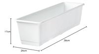 Balkonbak standaard wit 40 cm - thumbnail