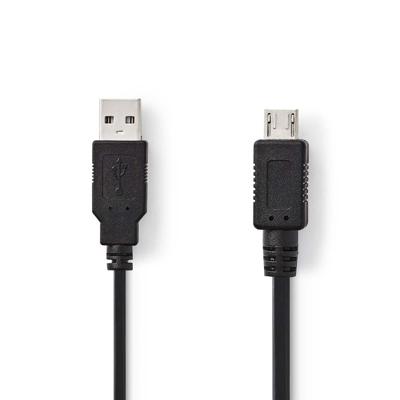 Nedis CCGP60400BK20 Usb 2.0-kabel A Male - Micro-a Male 2,0 M Zwart