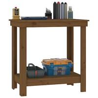 Werkbank 80x50x80 cm massief grenenhout honingbruin - thumbnail