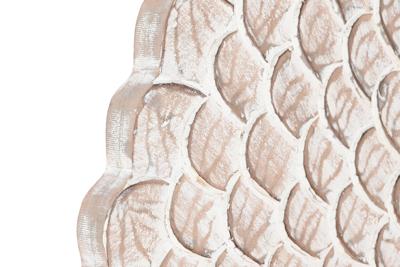 Wanddecoratie DKD Home Decor Verouderde afwerking Natuurlijk 120 x 3 x 120 cm Wit Indiaas