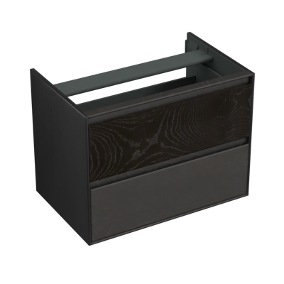Onderkast Forzalaqua Reno 2.0 80x51x60 Cm 2 Lades Softclose Eiken Black Oiled Onderkast Forzalaqua Reno 2.0 80x51x60 Cm 2 Lades Softclose Eiken Black Oiled