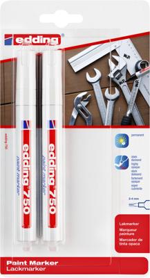 Edding 750 Paint Marker 4-750-2-3049 Lakmarker Wit, Wit 2 mm, 4 mm