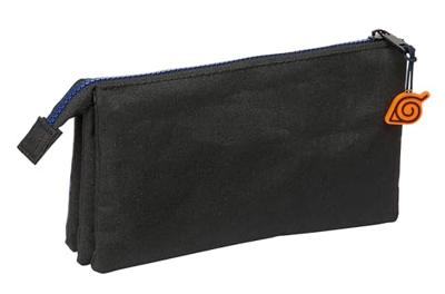 Pennenetui met 3 vakken Naruto Ninja Blauw Zwart 22 x 12 x 3 cm