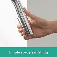 Hansgrohe Focus keukenkraan met uittrekbare vuistdouche chroom 31815000 - thumbnail