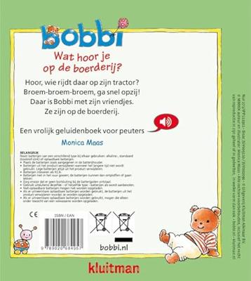 Uitgeverij Kluitman Bobbi geluidenboek - wat hoor je op de boerderij?