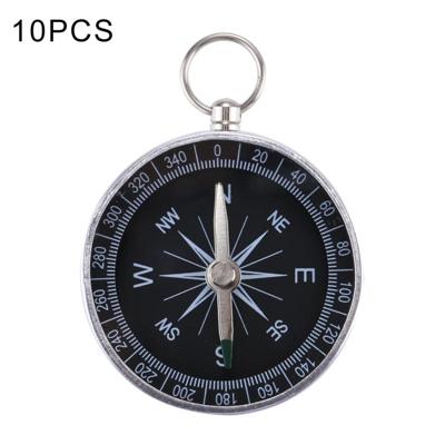 10 stuks Outdoor sporten Camping wandelen aanwijzer Guider aluminiumlegering kompas wandelaar navigatie met sleutelhanger willekeurige kleur levering